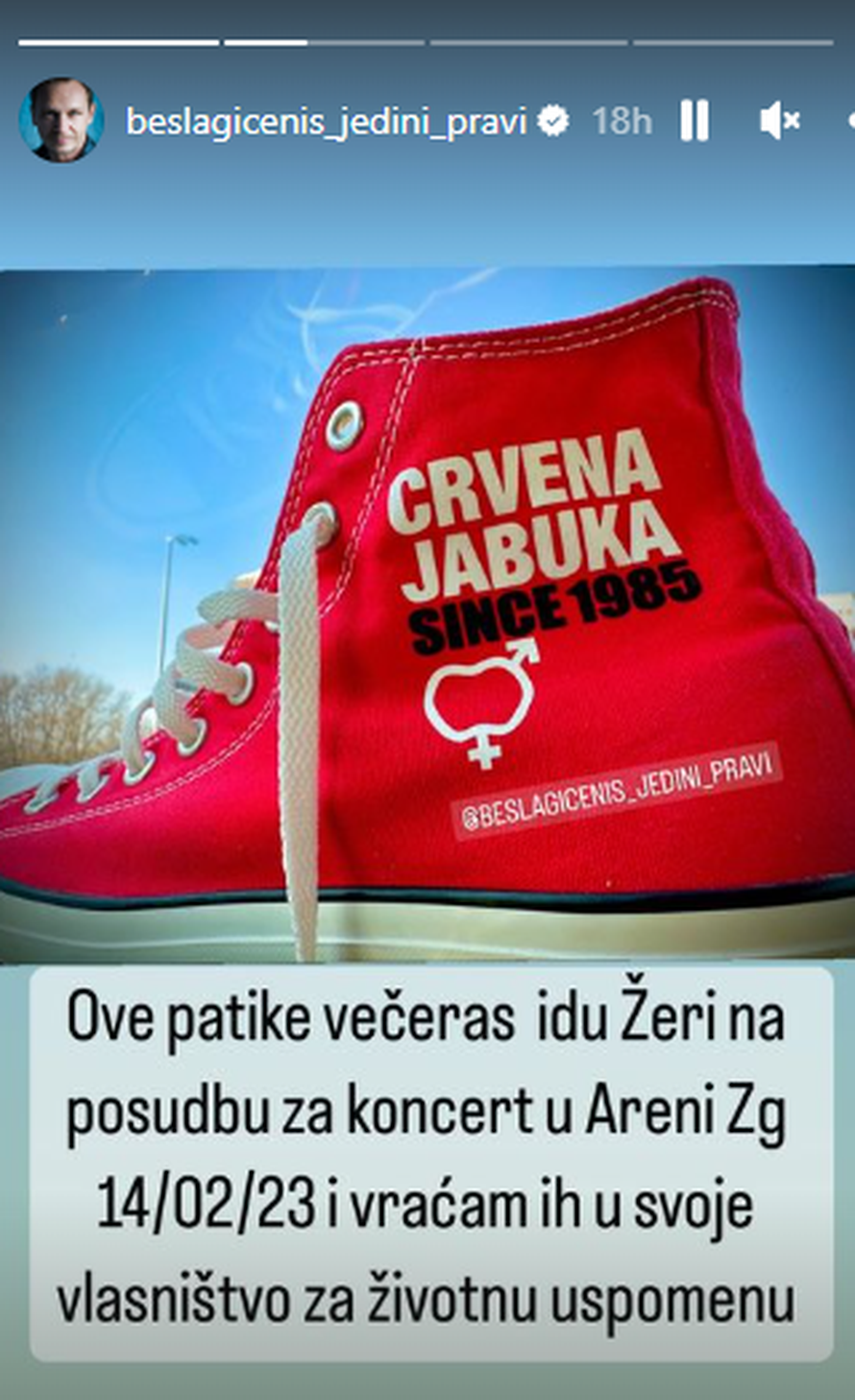 Žera ima skoro 600 pari starki, a Bešlagić mu posudio svoje za nastup u Areni: 'Vratit ćeš mi ih'