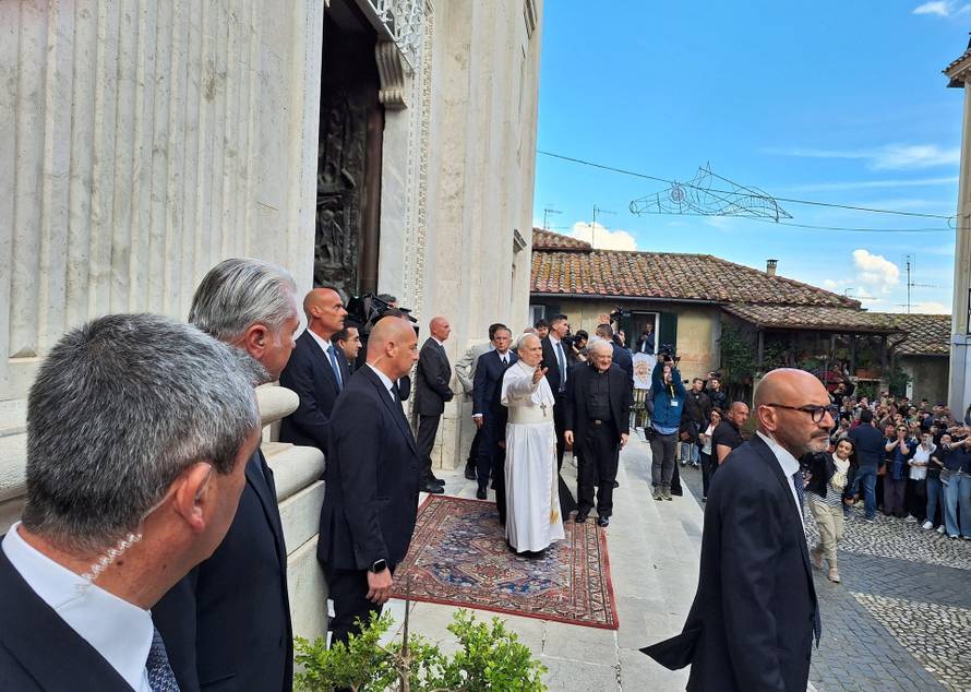 Pope Leo XIV makes a surprise visit to the Sanctuary of Our Lady of Good Counsel in Genazzano
