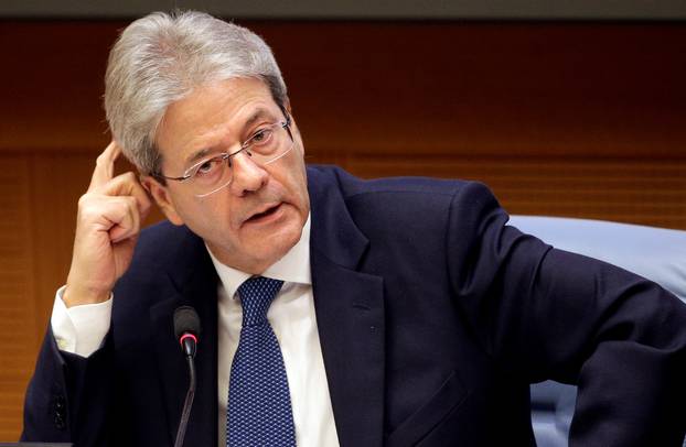 FILE PHOTO: Italian Prime Minister Paolo Gentiloni attends the annual end-of-year news conference at Montecitorio government palace in Rome