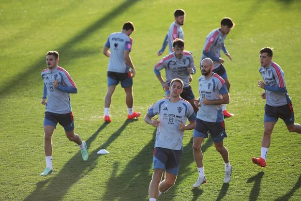 Rijeka: Trening Hrvatske nogometne reprezentacije na Rujevici.