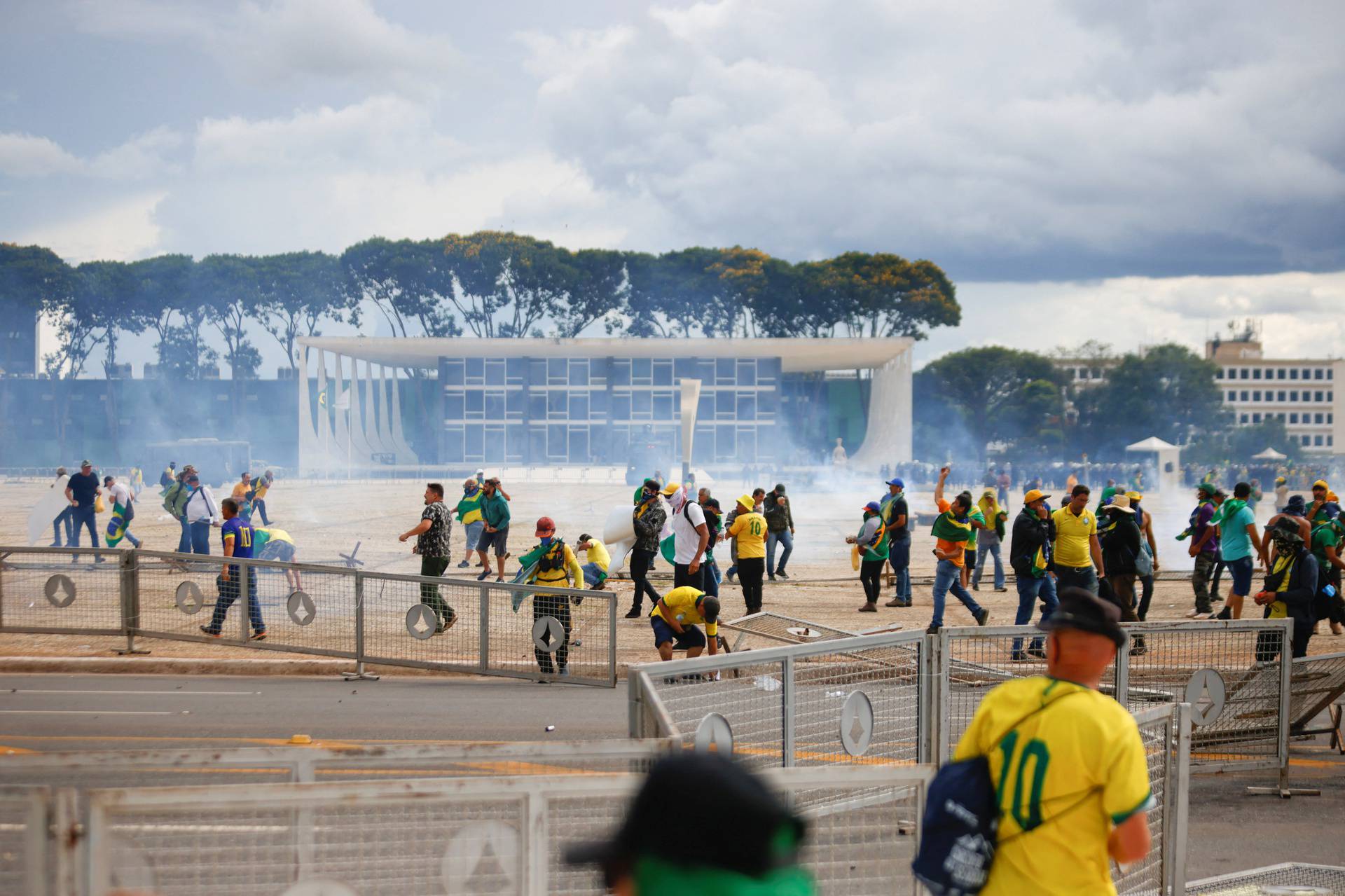 Supporters of Brazil's former President Jair Bolsonaro demonstrate against President Luiz Inacio Lula da Silva, in Brasilia