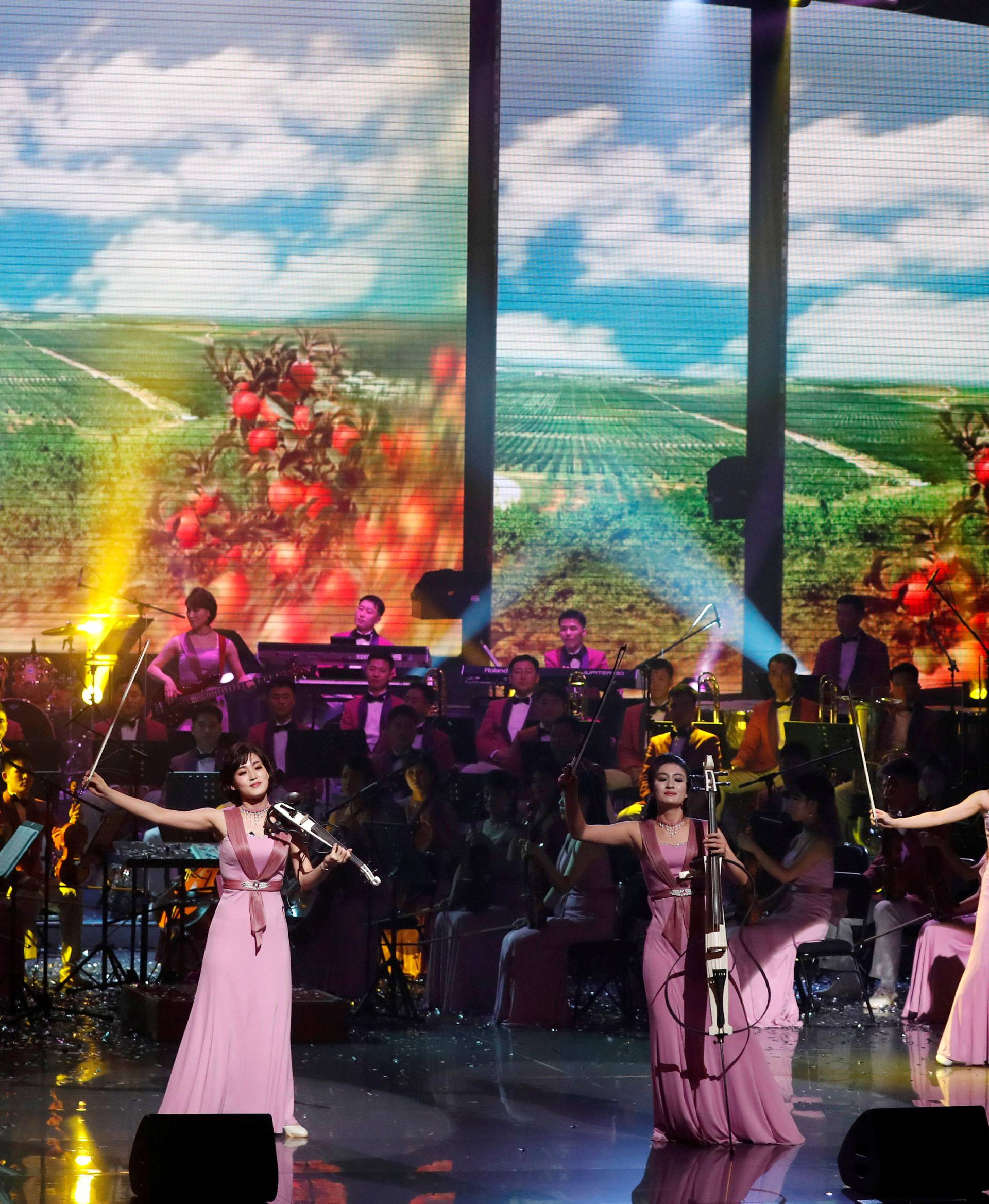 The North Korea's Samjiyon Orchestra performs in Gangneung