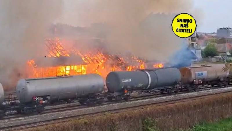 VIDEO Gori mala željeznička stanica, blizu su cisterne INA-e!