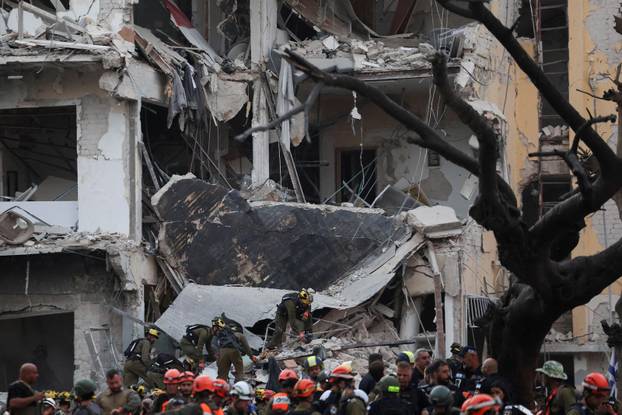 Aftermath of missile attack from Iran on Israel