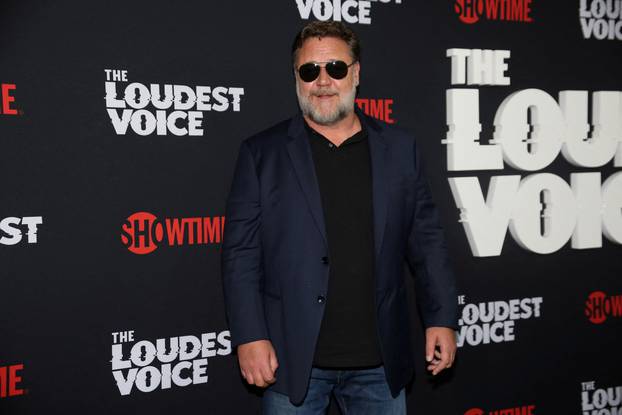 FILE PHOTO: Actor Russell Crowe arrives at the premiere for the Showtime TV series "The Loudest Voice" in New York