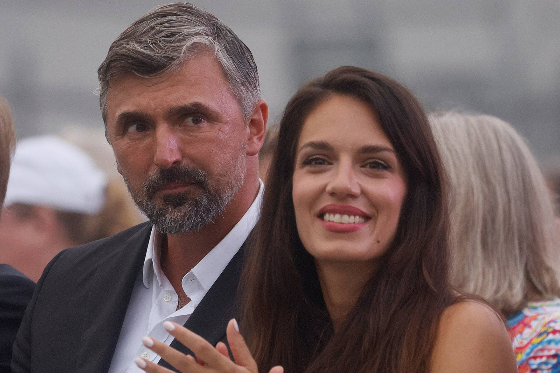 Goran Ivanisevic of Croatia is inducted into the International Tennis Hall of Fame in Newport