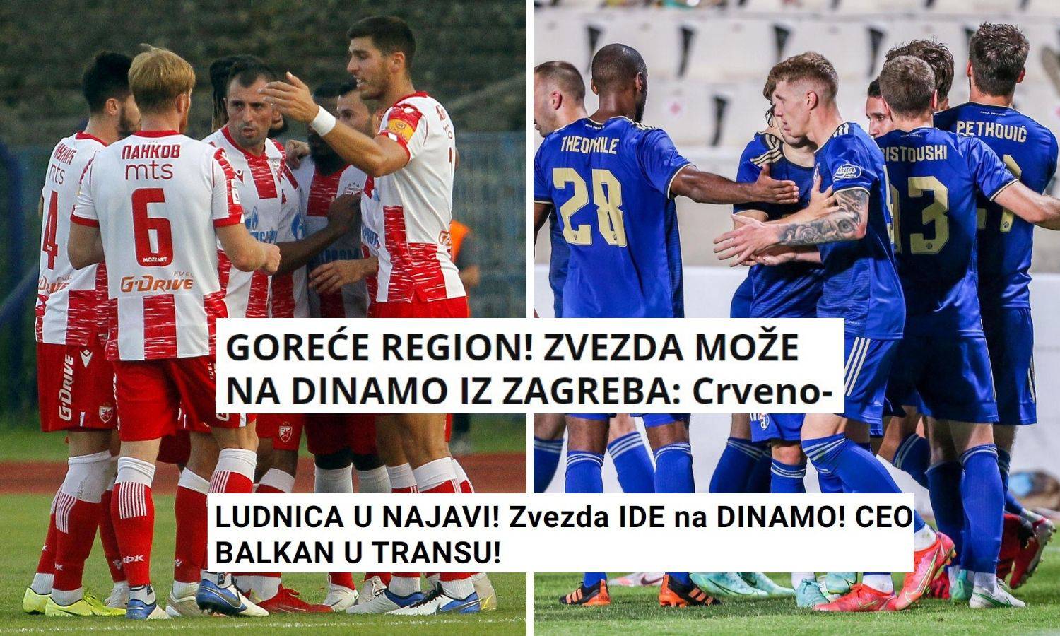 'Goreće region': Evo što srpski mediji pišu nakon što je ždrijeb spojio Dinamo i Crvenu zvezdu