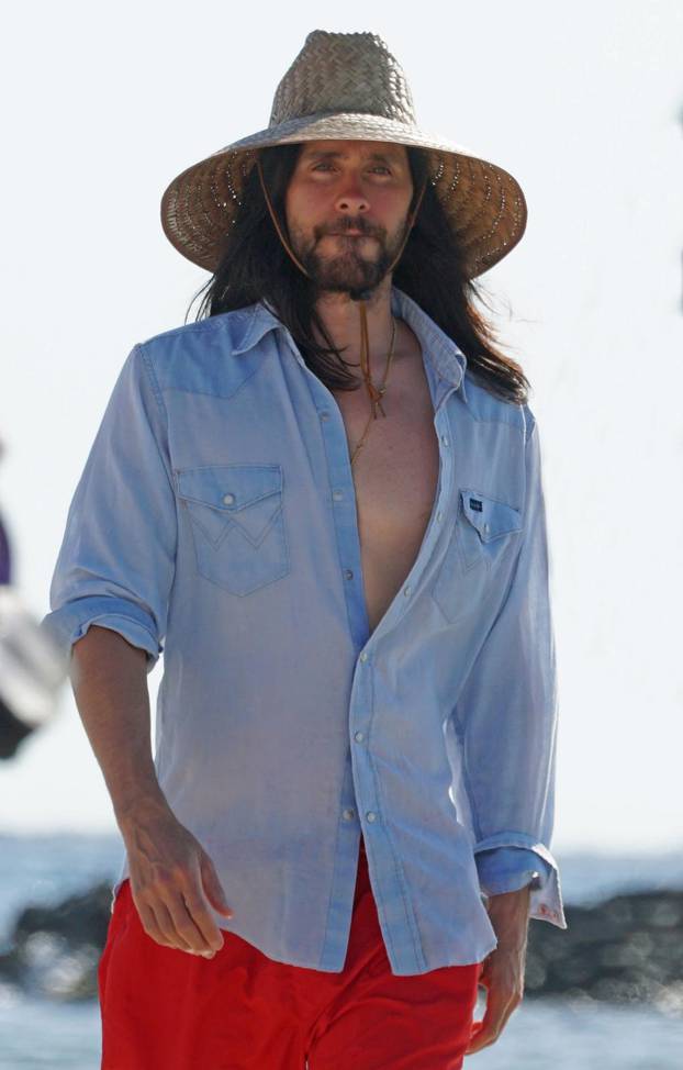 Non Exclusive: Jared Leto holidays Ibiza
