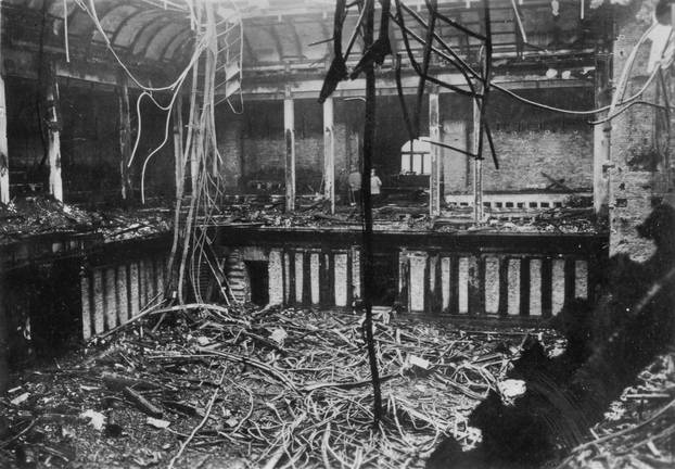 Reichstagsbrand 1933 / zerstörter Plenarsaal / Foto