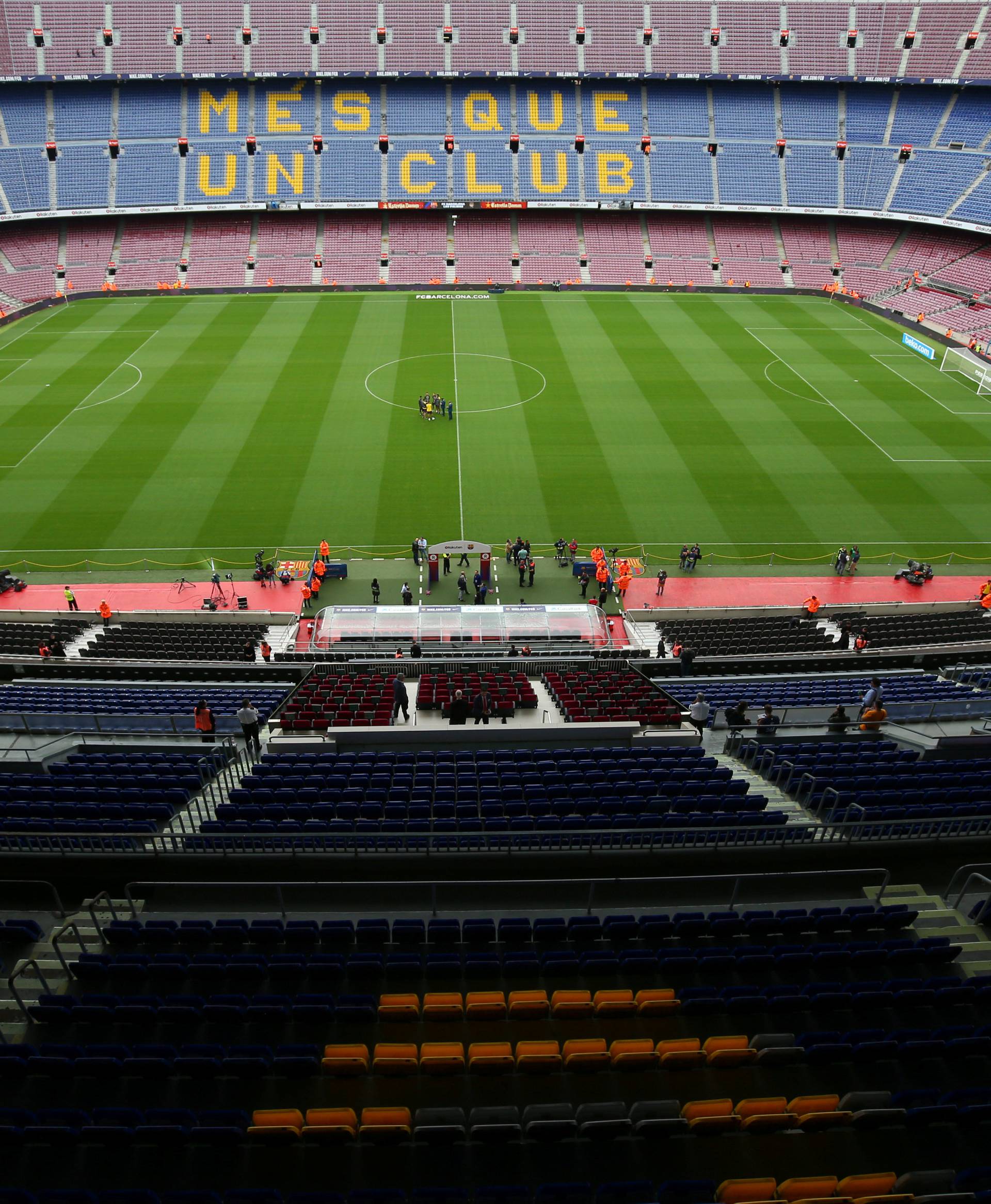 General view of Camp Nou stadium before the start of Spanish La Liga soccer match between Barcelona and Las Palmas in Barcelona