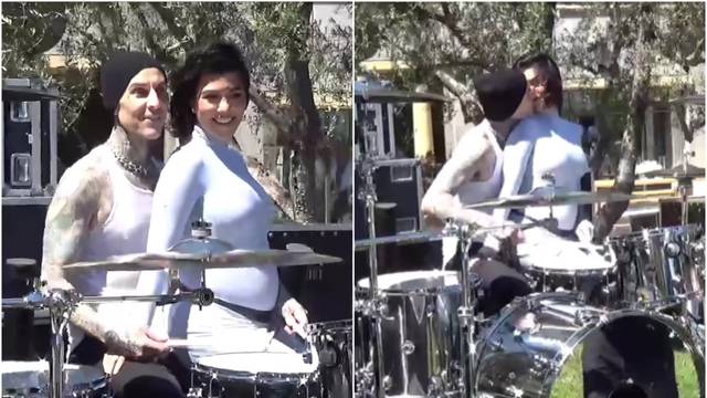 VIDEO Kardashianka i Travis su otkrili spol bebe: Konfeti padali dok je on svirao bubnjeve