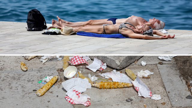 FOTO Đir po Zadru: Na ulicama smeće, turisti se sunčaju na rivi