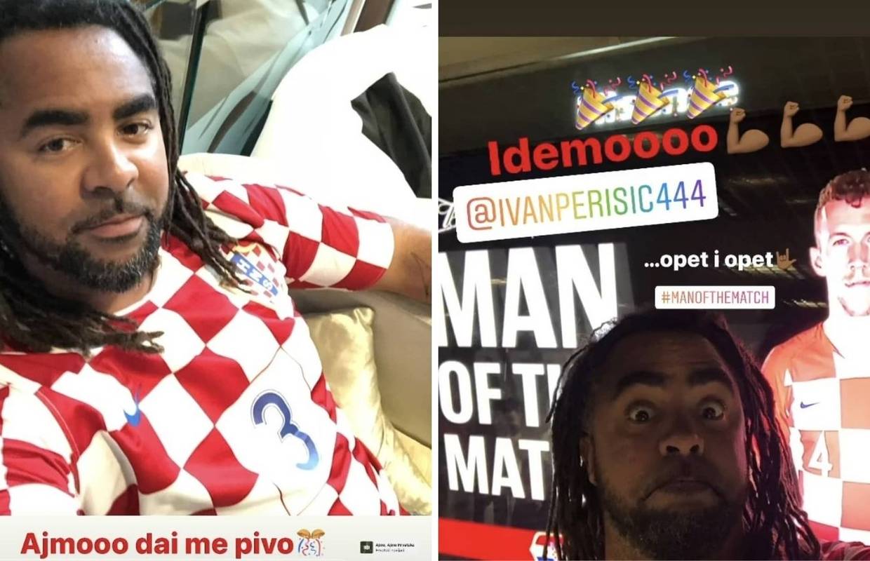 'Idemooo Perišić, dai me pivo!' Ikona Owomoyela navija za Hrvatsku u dresu Joea Šimunića