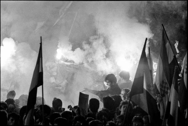 Zagreb: Svečano otkrivanje spomenika banu Josipu Jelačiću na istoimenom trgu, 15.10.1990.