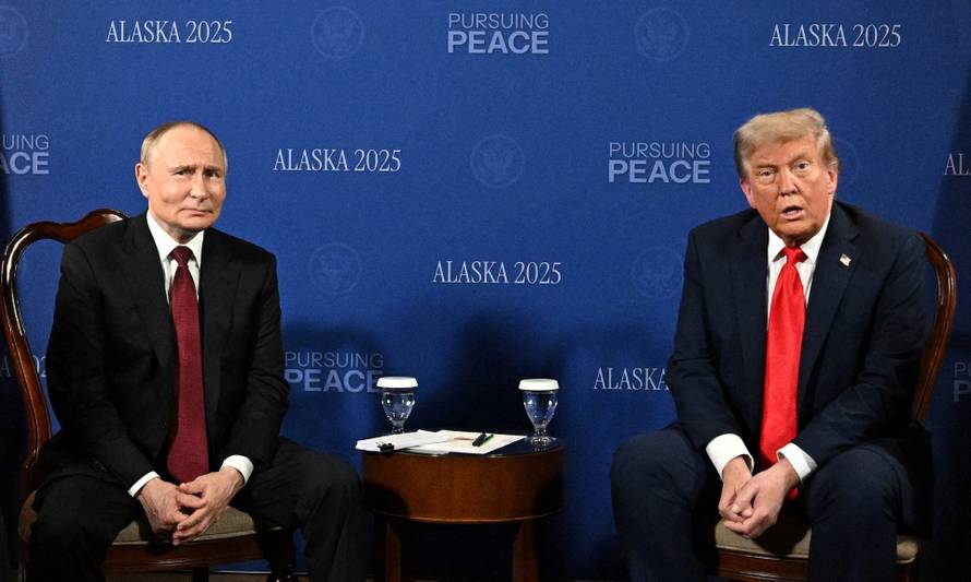U.S. President Trump meets with Russian President Putin in Alaska