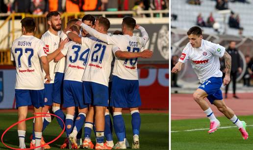 Bizarno: Svi igrači Hajduka igrali u plavim štucnama, a samo je jedan imao bijele...