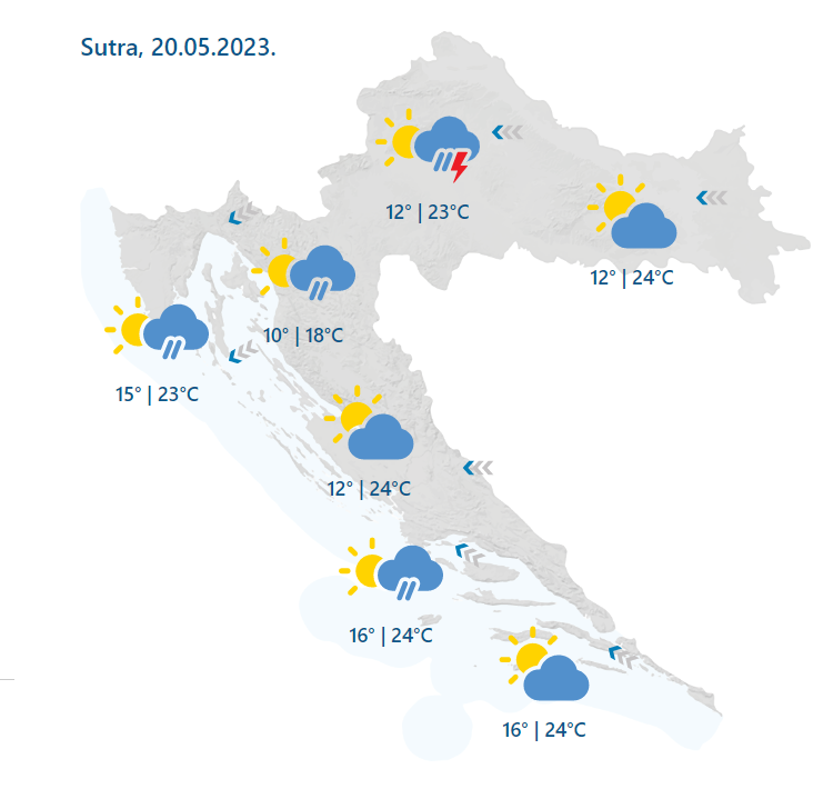 Kiša, kiša i još kiše: U subotu grmljavinsko nevrijeme, a onda se očekuje malo manje oborina