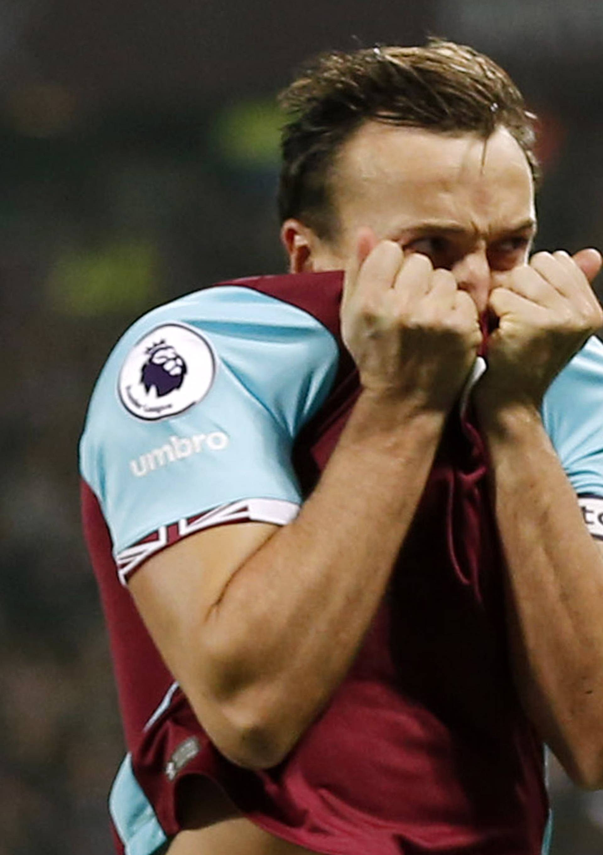 West Ham United's Mark Noble celebrates scoring their first goal