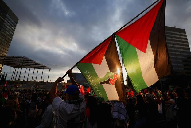 Spanish unions call a general strike in solidarity with Palestinians in Gaza, in Barcelona