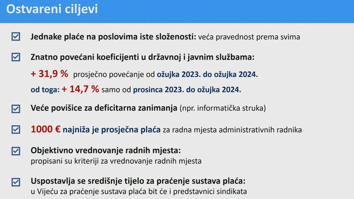 Plenković: Ovo je najveće povećanje plaća u javnim i državnim službama do sada