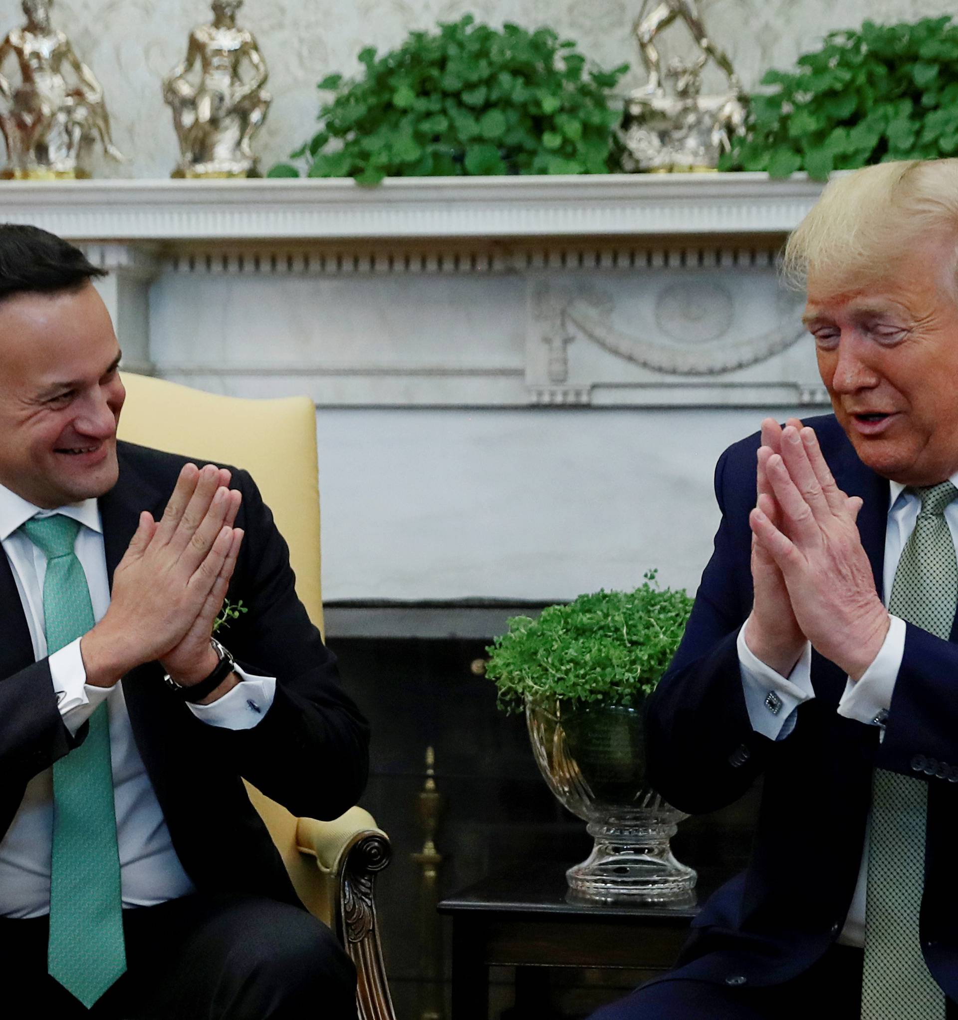 U.S. President Donald Trump meets with Ireland's Prime Minister Varadkar at the White House in Washington