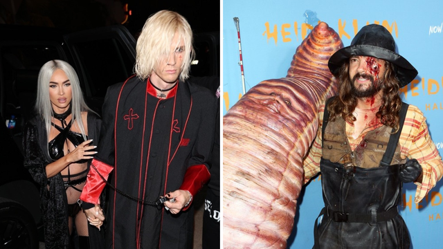 Noć vještica u Americi: Heidi Klum u kostimu crva na udici, a Megan Fox hodala 'na lancu'...