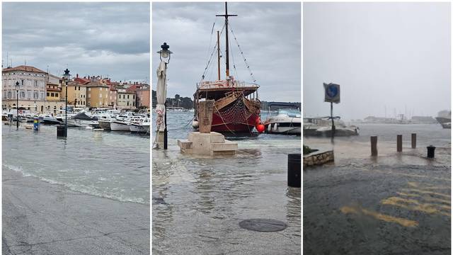 Nevrijeme u Istri: More potopilo šetnicu u Rovinju. Evo kakvo nas vrijeme čeka ostatak dana