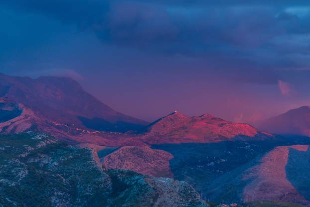 Kozjak: Zalazak sunca promatran sa vrha Sv. Jure 