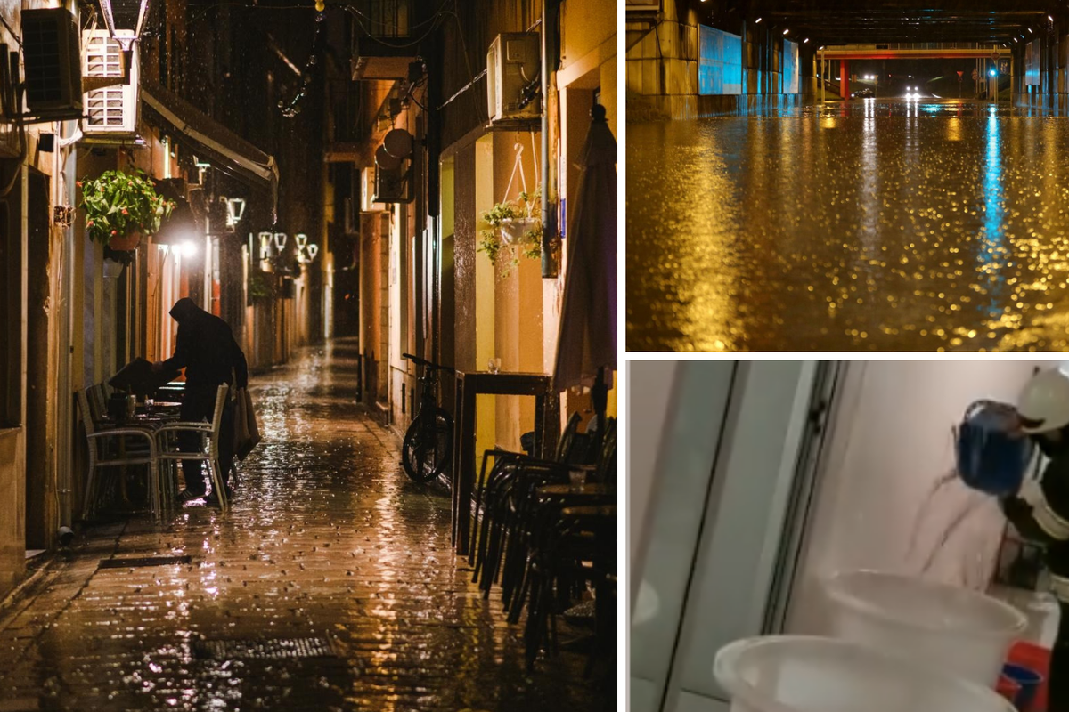 Poplave diljem Hrvatske: Kiša potopila i gradove u Dalmaciji
