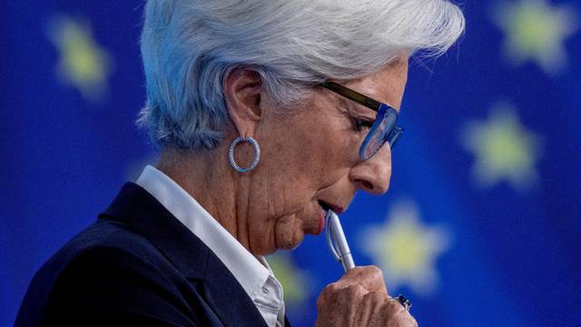 FILE PHOTO: President of the European Central Bank, Christine Lagarde, attends a news conference following a meeting of the governing council in Frankfurt, Germany