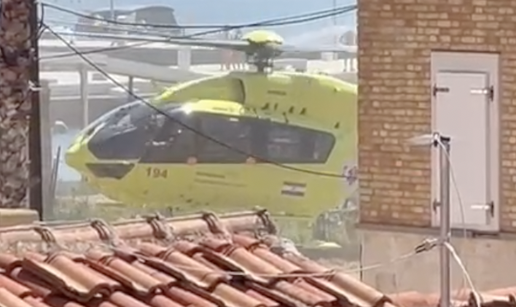 VIDEO Medicinski helikopter sa Suska hitno prevezao mlađu djevojku. Imala bolove u prsima