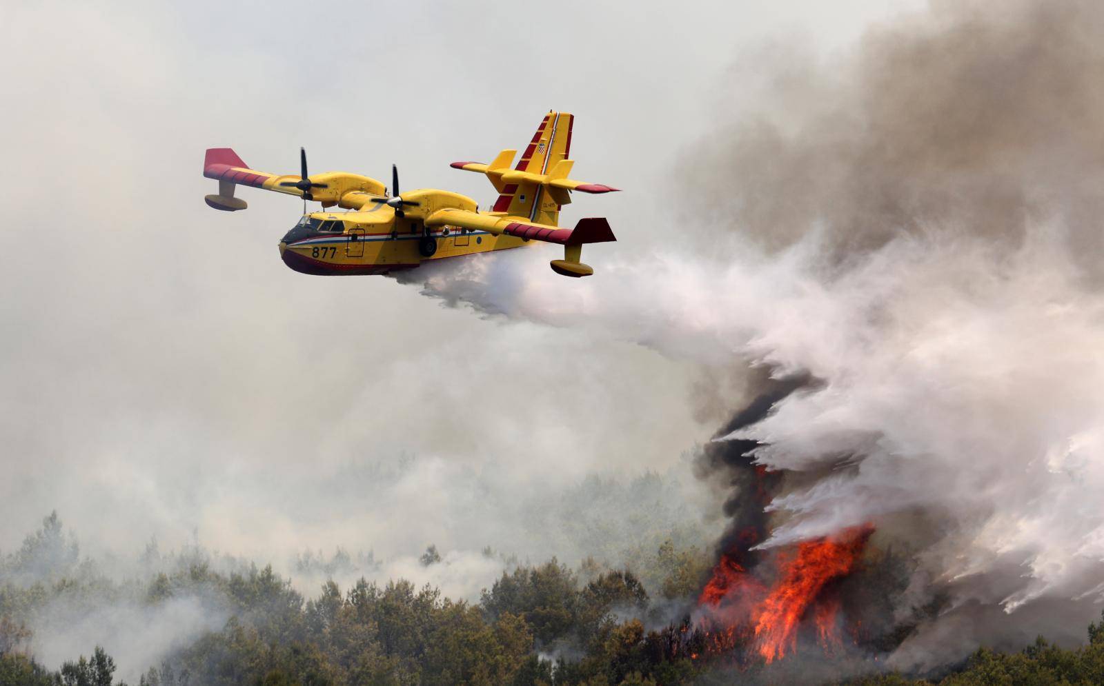 Požar na području Vrpolja gase 43 vatrogasca i dva kanadera