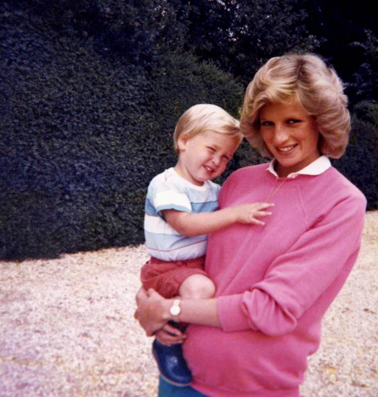 Britain's Prince William, the Duke of Cambridge and the late Diana, Princess of Wales are seen in an undated photo released by Kensington Palace