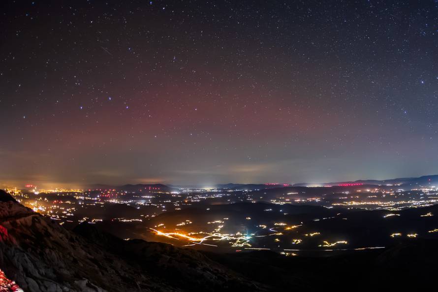 Aurora Borealis promatrana s vrha Biokova Sv. Jure 