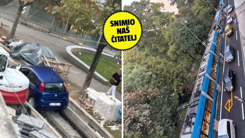 FOTO Prometni kaos u Zagrebu: Vozačica zapela na tračnicama, preusmjerili 2 tramvajske linije!