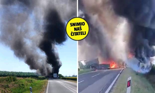 Strašne scene s mjesta sudara: Kamion u kanalu, jedan mrtav. Helikopter ide po ozlijeđenog...