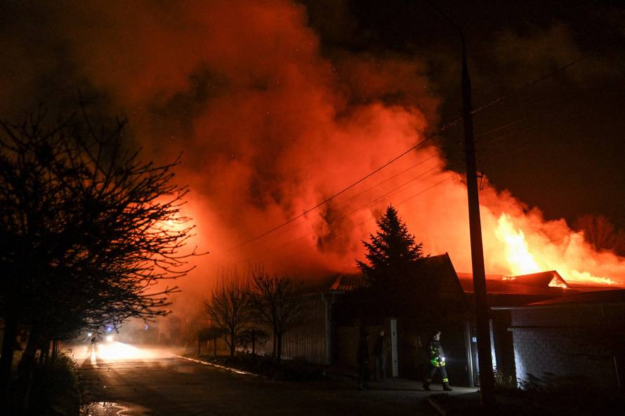 Aftermath of a Russian drone attack in Zaporizhzhia