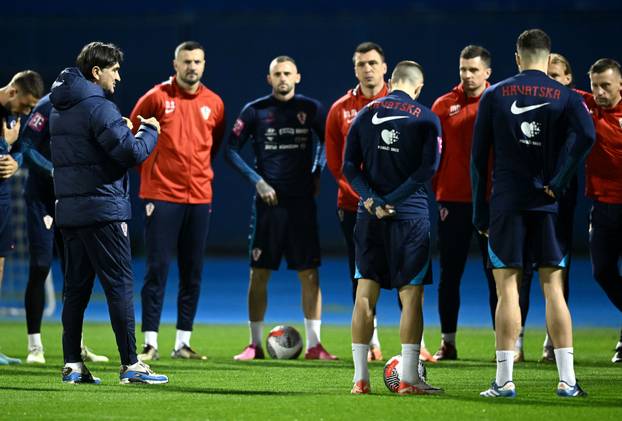 Zagreb: Trening nogometne reprezentacije prije utakmice protiv Latvije