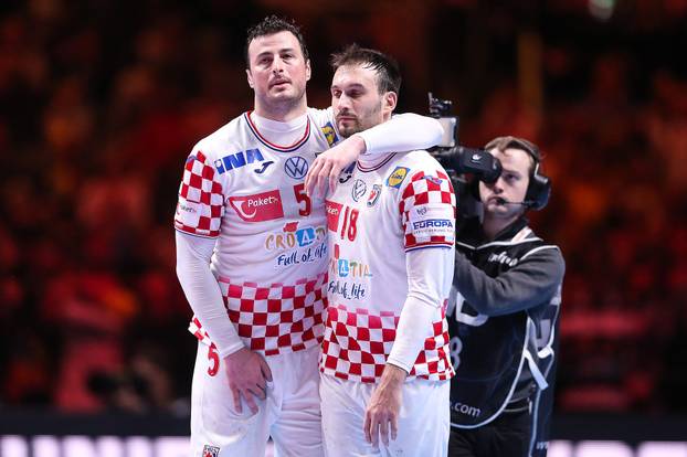 Stockholm: Tuga rukometaša Hrvatske nakon izgubljene utakmice u finalu rukometnog EP