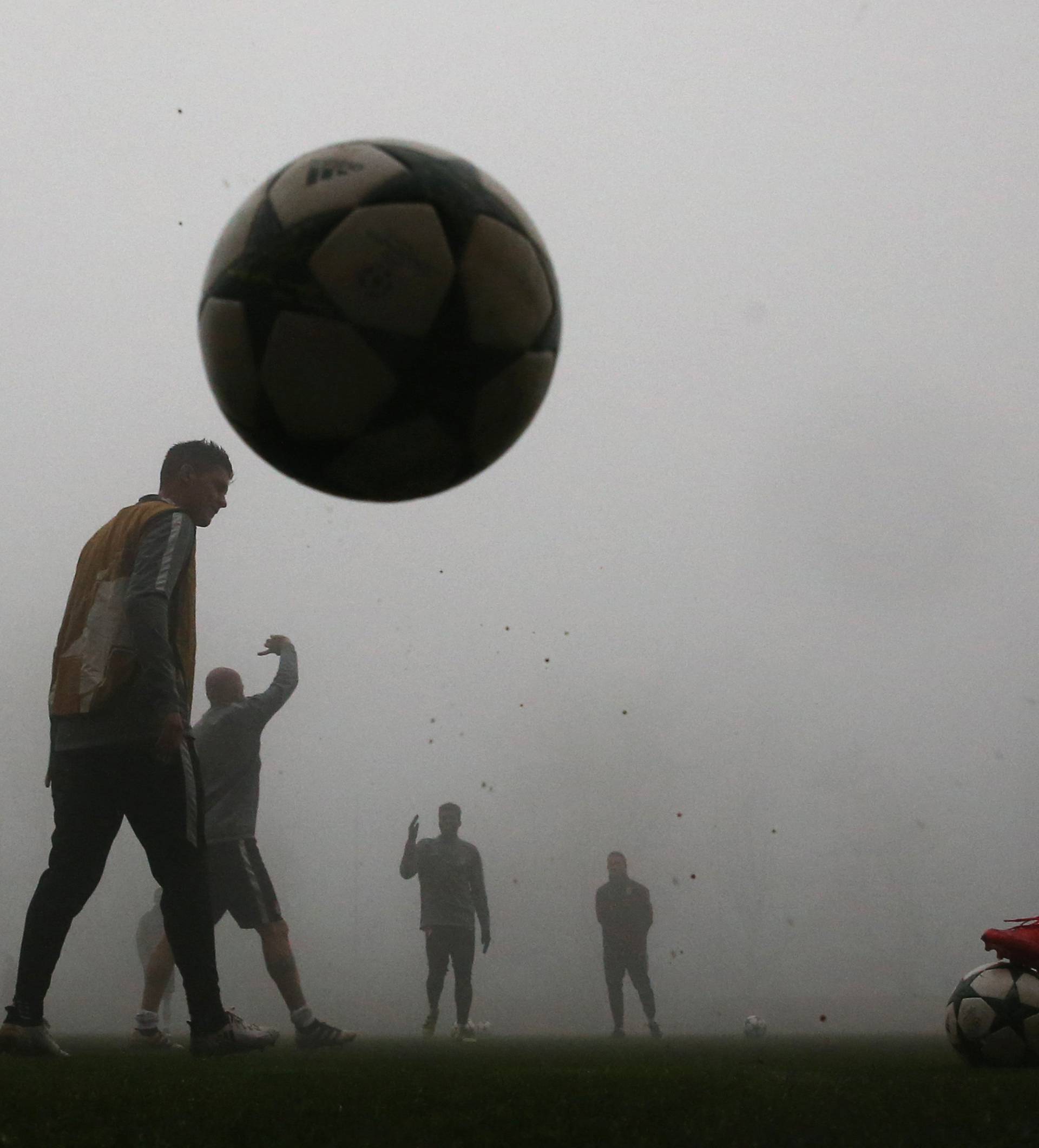 Monaco players during a training session