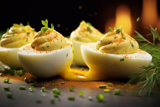Deviled eggs. ai generative