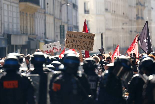 Nationwide strike and anti-government protests called by French unions in France