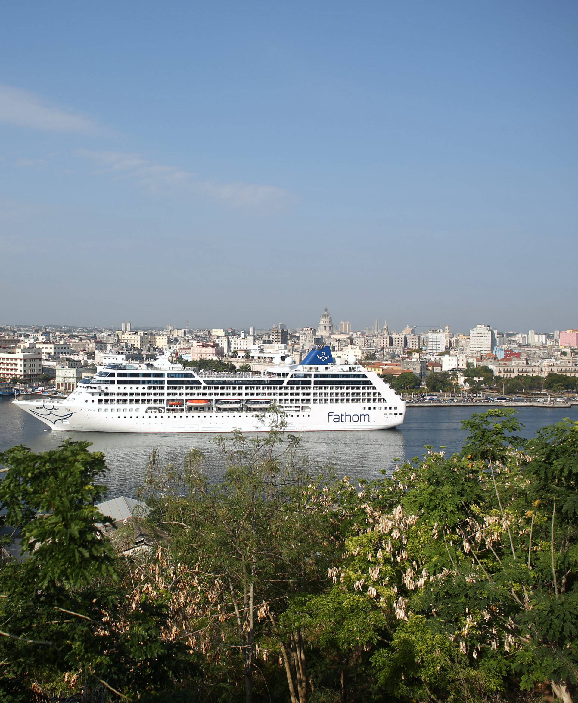 U.S. Carnival cruise ship Adonia arrives at the Havana bay, the first cruise liner to sail between the United States and Cuba since Cuba's 1959 revolution