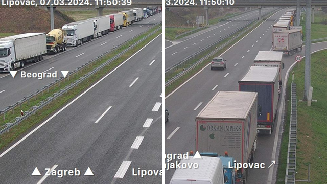 FOTO Kilometarske kolone na granici sa Srbijom: Teretna vozila čekaju po sedam sati!