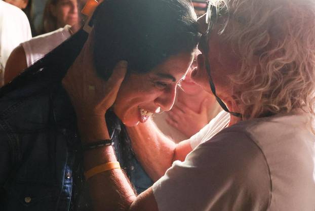 Reactions after Trump announced that Israel and Hamas agreed on the first phase of a Gaza ceasefire, in Tel Aviv