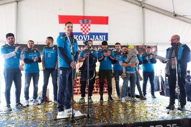 Zagreb: Doček srebrnog rukometaša Dominika Kuzmanovića u općini Brckovljani
