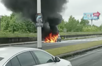 POGLEDAJTE SNIMKU Auto se zapalio na Jankomiru: Nije bilo nikoga unutra. Nastale su gužve