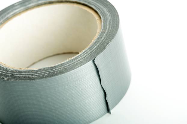 Roll of silver adhesive tape