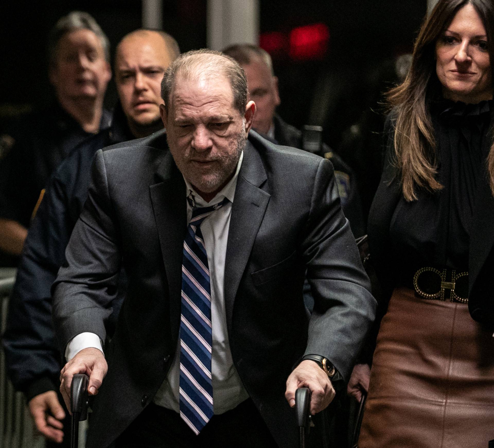 Film producer Harvey Weinstein leaves New York Criminal Court for his sexual assault trial in the Manhattan borough of New York City