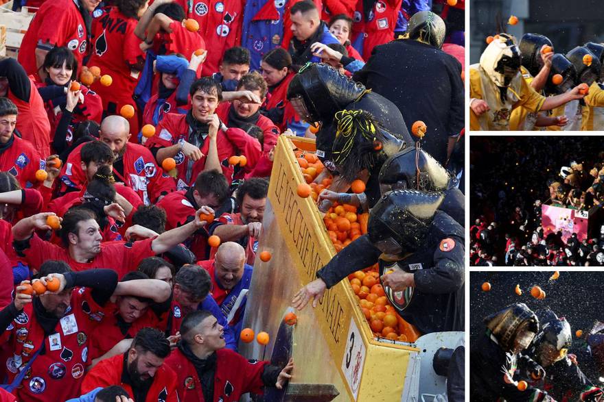 Rival teams clash in Italy's battle of the oranges